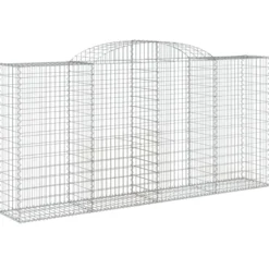 Cestas De Gaviones 8 Uds Forma De Arco Hierro 300x50x140/160 Cm