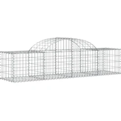 Cestas De Gaviones 8 Uds Forma De Arco Hierro 200x50x40/60 Cm