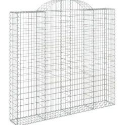 Cestas De Gaviones 5 Uds Forma De Arco Hierro 200x50x180/200 Cm