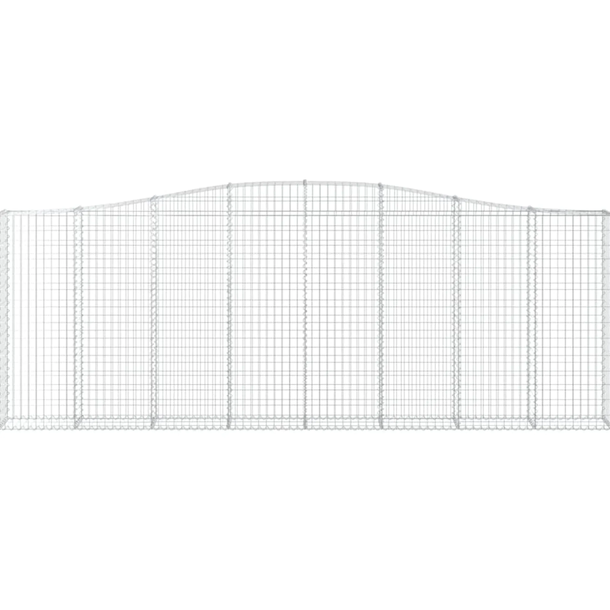 Cestas De Gaviones 9 Uds Forma De Arco Hierro 400x30x140/160 Cm
