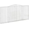 Cestas De Gaviones 2 Uds Forma De Arco Hierro 400x30x180/200 Cm