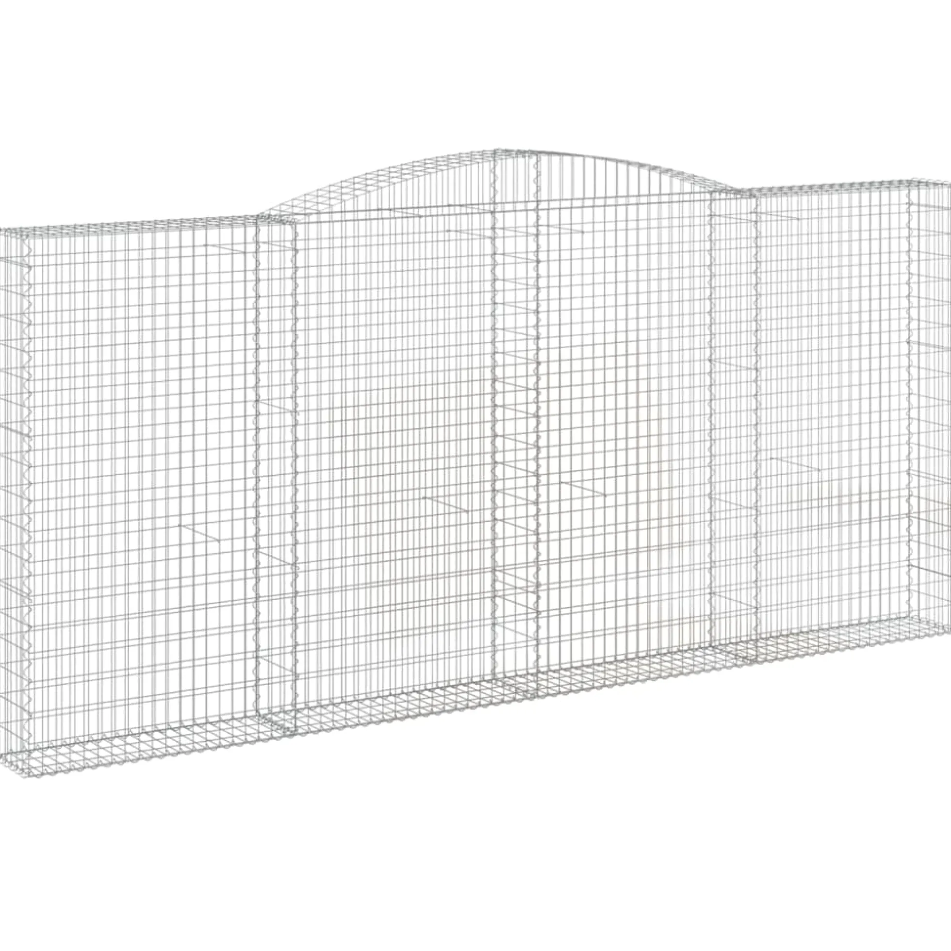 Cestas De Gaviones 2 Uds Forma De Arco Hierro 400x30x180/200 Cm
