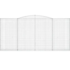 Cestas De Gaviones 2 Uds Forma De Arco Hierro 400x30x180/200 Cm