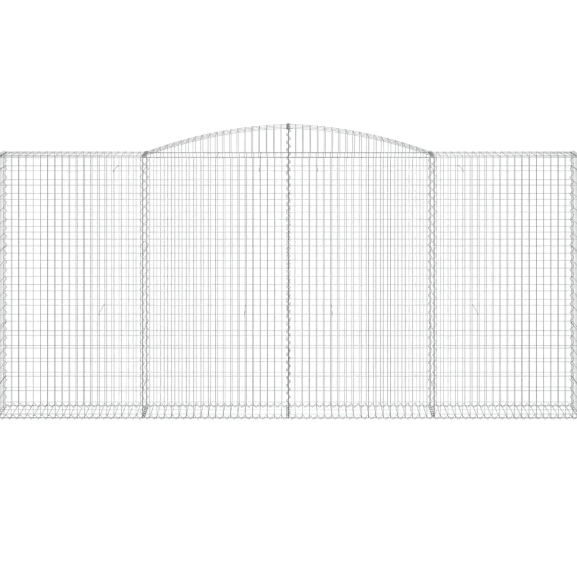 Cestas De Gaviones 2 Uds Forma De Arco Hierro 400x30x180/200 Cm