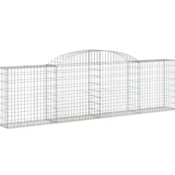 Cestas De Gaviones 13 Uds Forma De Arco Hierro 300x30x80/100 Cm