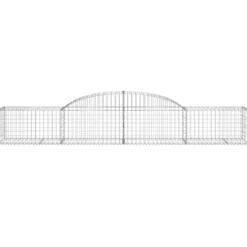 Cestas De Gaviones 30 Uds Forma De Arco Hierro 300x50x40/60 Cm