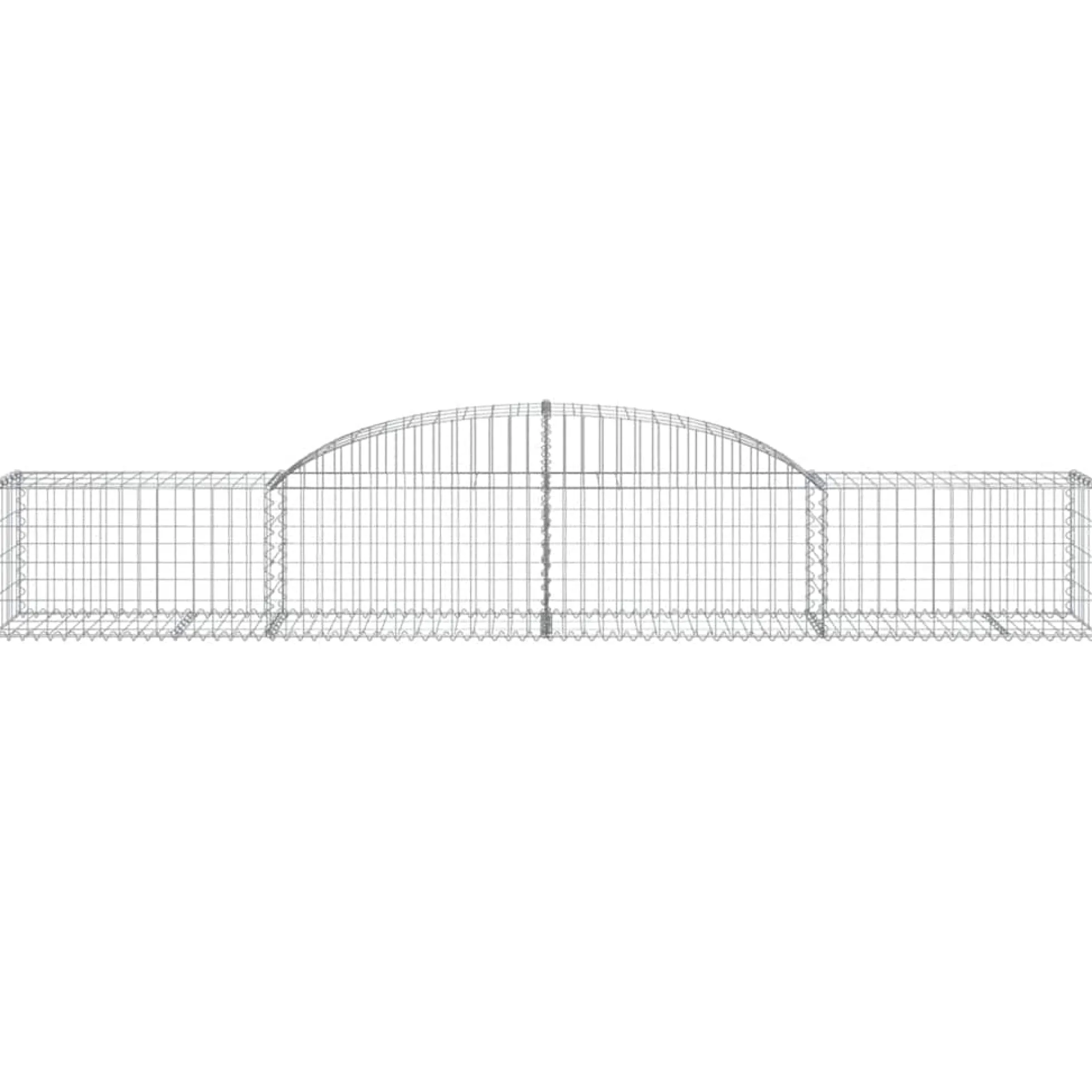Cestas De Gaviones 30 Uds Forma De Arco Hierro 300x50x40/60 Cm