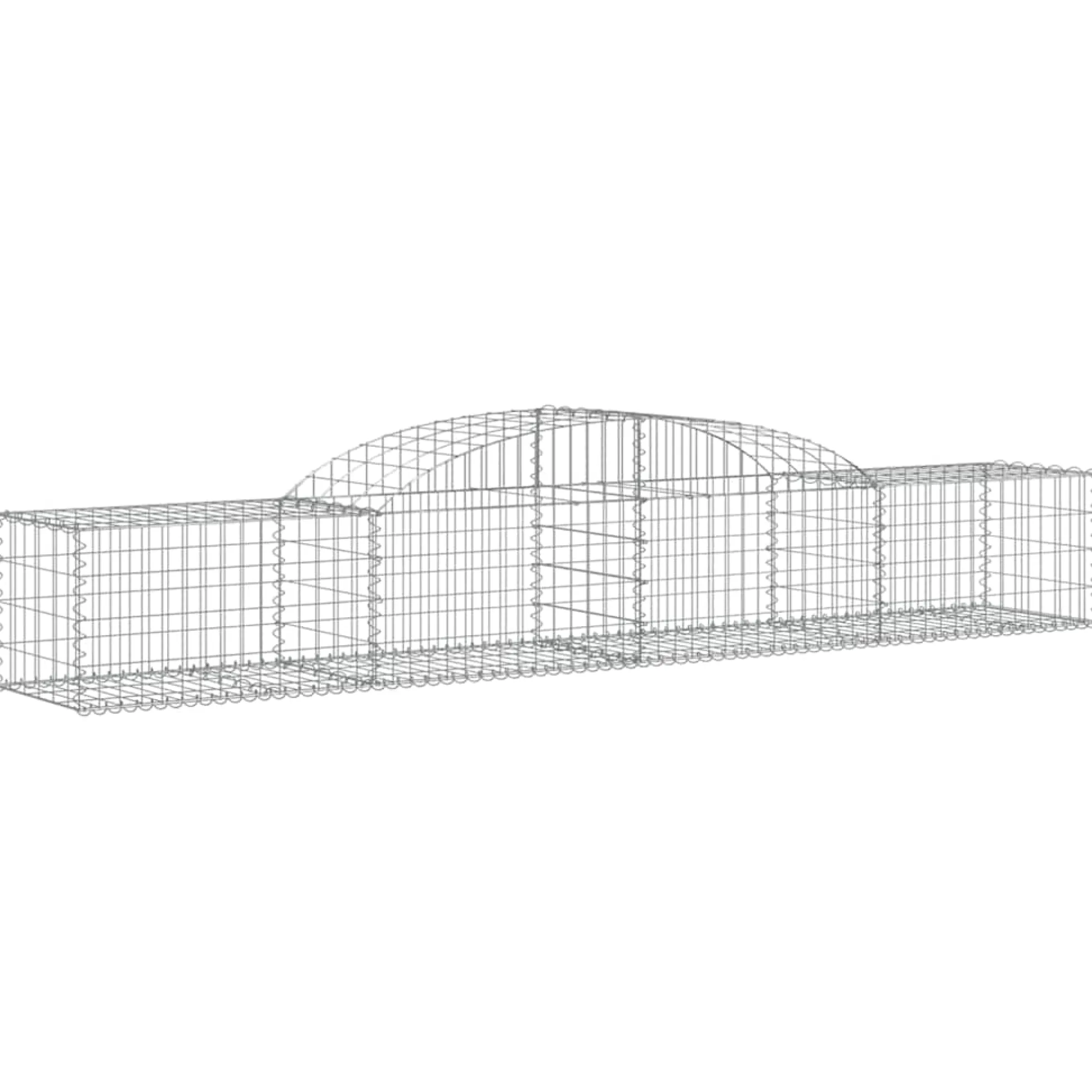 Cestas De Gaviones 30 Uds Forma De Arco Hierro 300x50x40/60 Cm