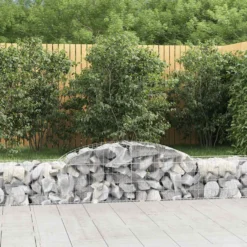 Cestas De Gaviones 30 Uds Forma De Arco Hierro 300x50x40/60 Cm