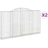 Cestas De Gaviones 2 Uds Forma De Arco Hierro 300x30x160/180 Cm