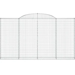 Cestas De Gaviones 2 Uds Forma De Arco Hierro 300x30x160/180 Cm