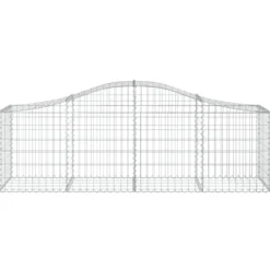 Cestas De Gaviones 20 Uds Forma De Arco Hierro 200x50x60/80 Cm