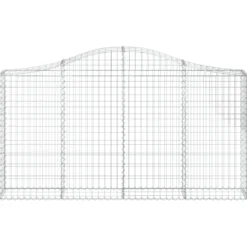 Cestas De Gaviones 5 Uds Forma De Arco Hierro 200x30x100/120 Cm