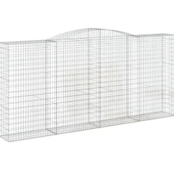 Cestas De Gaviones 8 Uds Forma De Arco Hierro 400x50x180/200 Cm