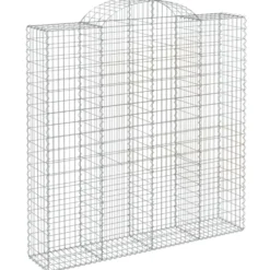 Cestas De Gaviones 3 Uds Forma De Arco Hierro 200x50x200/220 Cm
