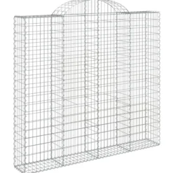 Cestas De Gaviones 4 Uds Forma De Arco Hierro 200x30x180/200 Cm