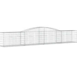 Cestas De Gaviones 7 Uds Forma De Arco Hierro 400x50x60/80 Cm