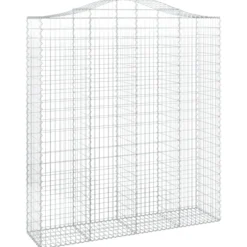Cestas De Gaviones 2 Uds Forma De Arco Hierro 200x50x220/240 Cm