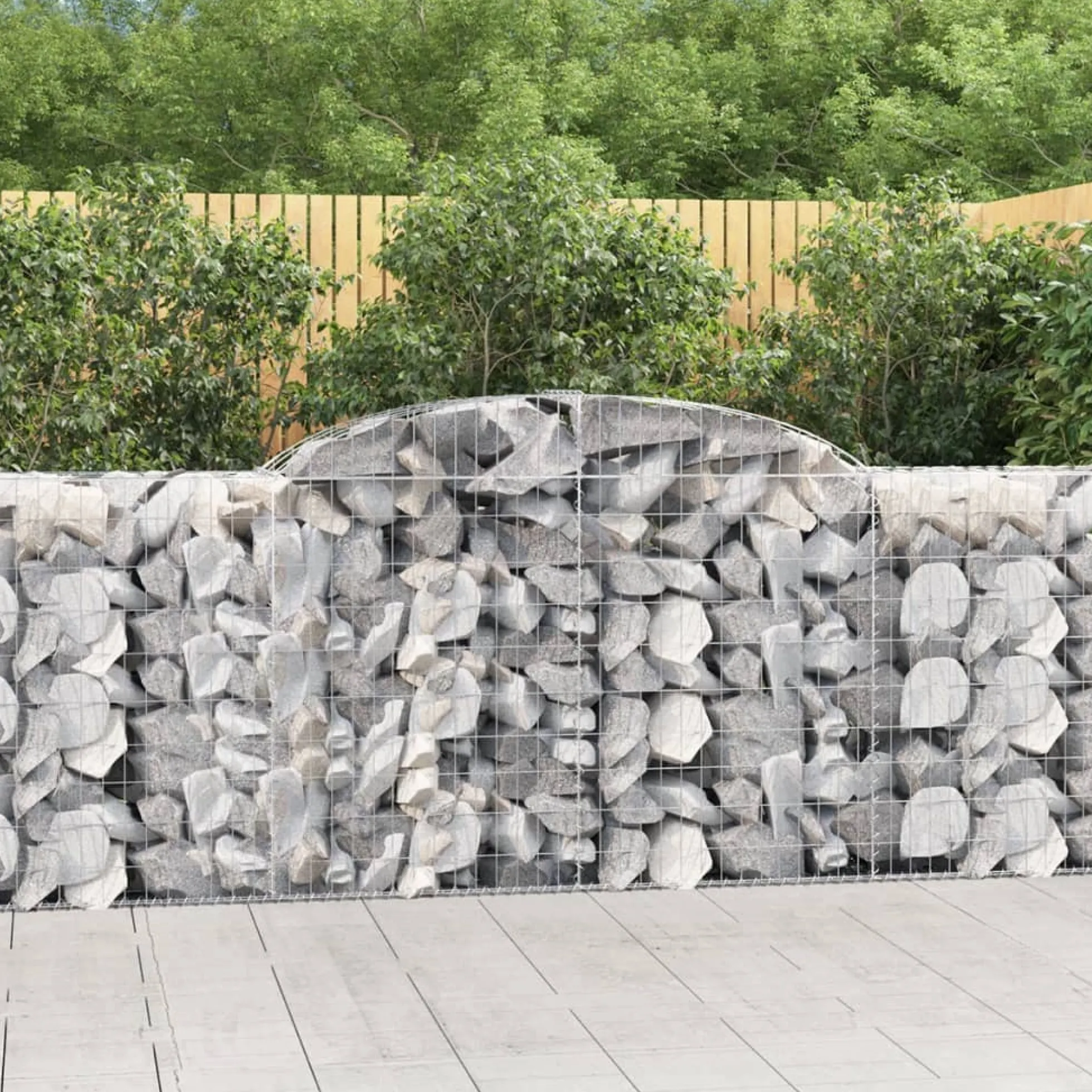 Cestas De Gaviones 13 Uds Forma De Arco Hierro 300x50x100/120cm