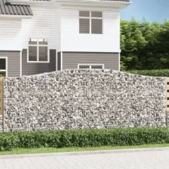 Cestas De Gaviones 6 Uds Forma De Arco Hierro 400x50x160/180 Cm