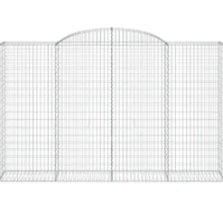 Cestas De Gaviones 2 Uds Forma De Arco Hierro 300x50x180/200 Cm