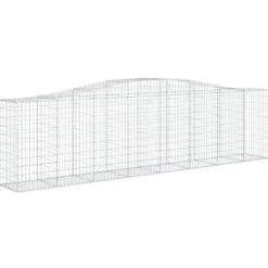Cestas De Gaviones 8 Uds Forma De Arco Hierro 400x50x100/120 Cm