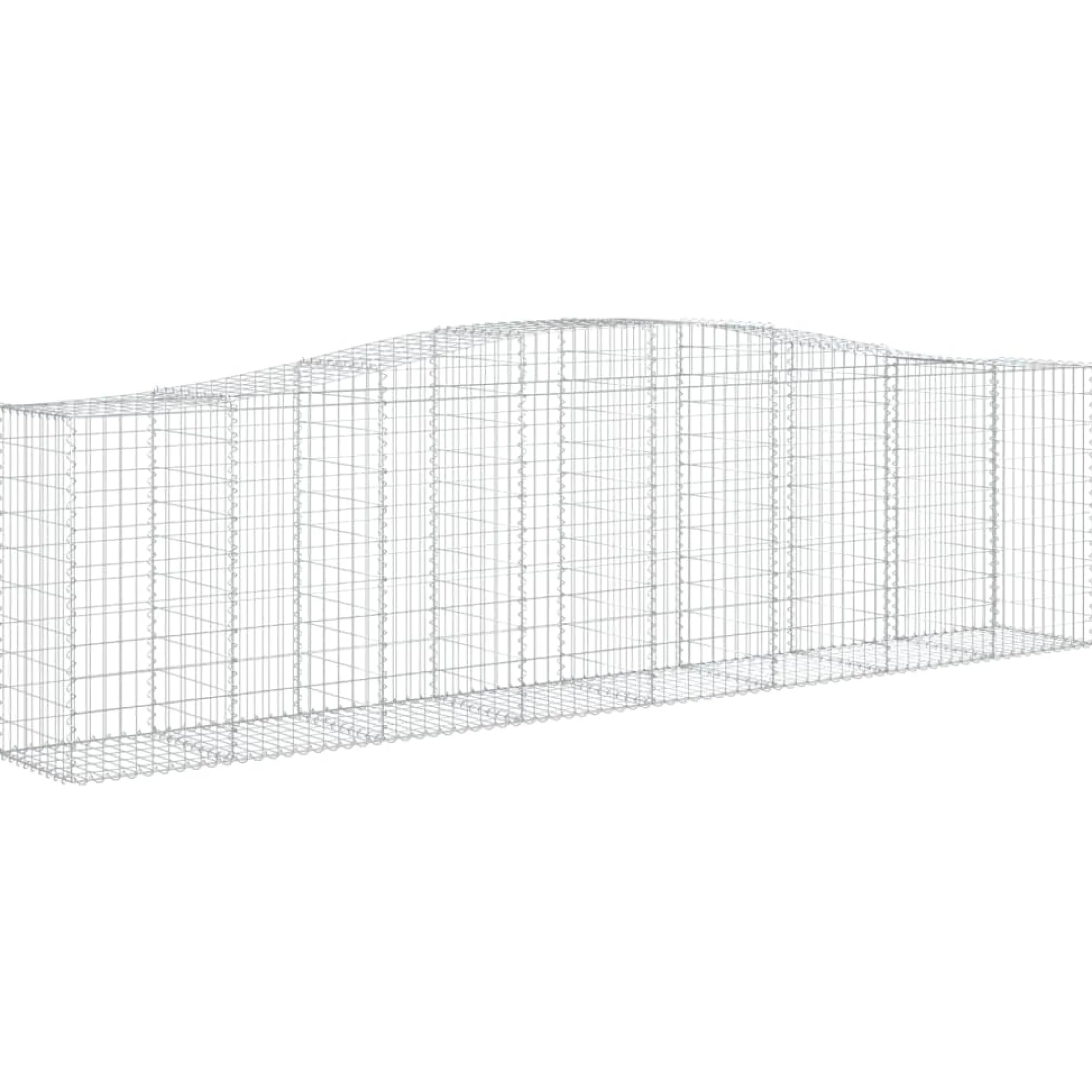 Cestas De Gaviones 8 Uds Forma De Arco Hierro 400x50x100/120 Cm
