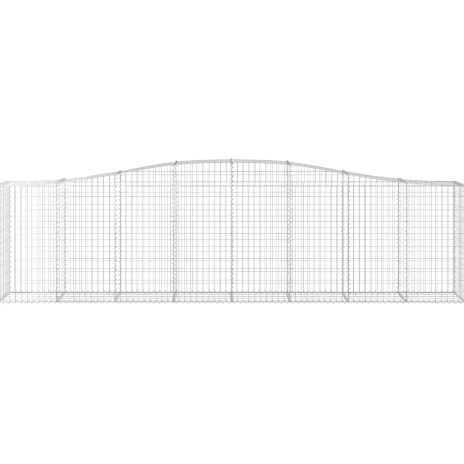 Cestas De Gaviones 8 Uds Forma De Arco Hierro 400x50x100/120 Cm