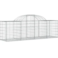 Cestas De Gaviones 5 Uds Forma De Arco Hierro 200x50x60/80 Cm