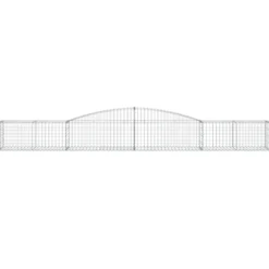 Cestas De Gaviones 25 Uds Forma De Arco Hierro 400x50x40/60 Cm