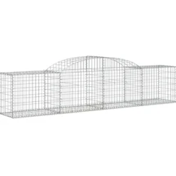 Cestas De Gaviones 10 Uds Forma De Arco Hierro 300x50x60/80 Cm