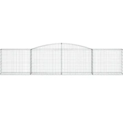 Cestas De Gaviones 20 Uds Forma De Arco Hierro 400x50x80/100 Cm