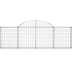 Cestas De Gaviones 6 Uds Forma De Arco Hierro 200x30x60/80 Cm