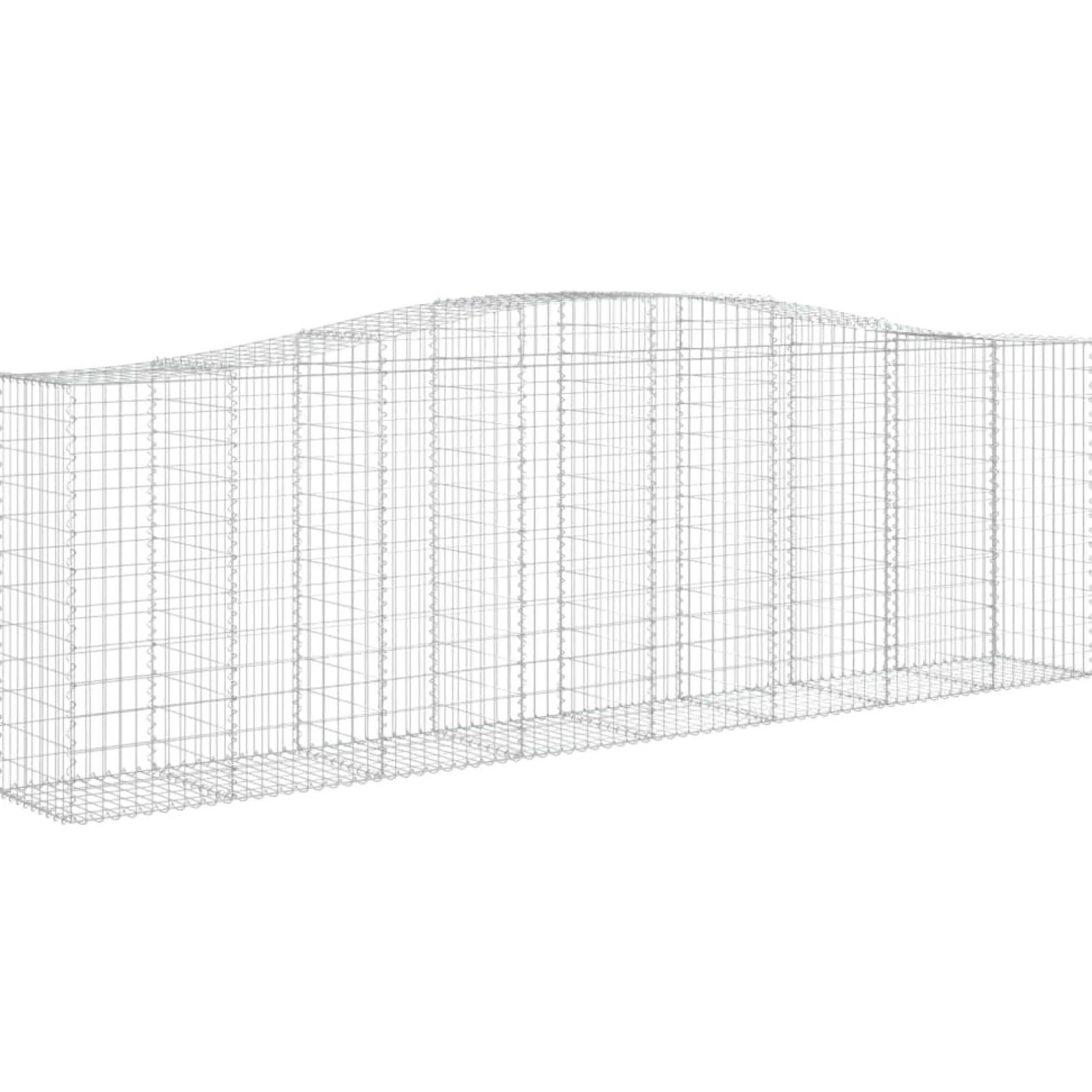 Cestas De Gaviones 5 Uds Forma De Arco Hierro 400x50x120/140 Cm