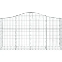Cestas De Gaviones 11 Uds Forma De Arco Hierro 200x50x100/120cm