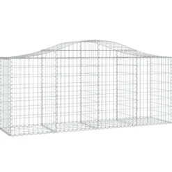 Cestas De Gaviones 13 Uds Forma De Arco Hierro 200x50x80/100 Cm