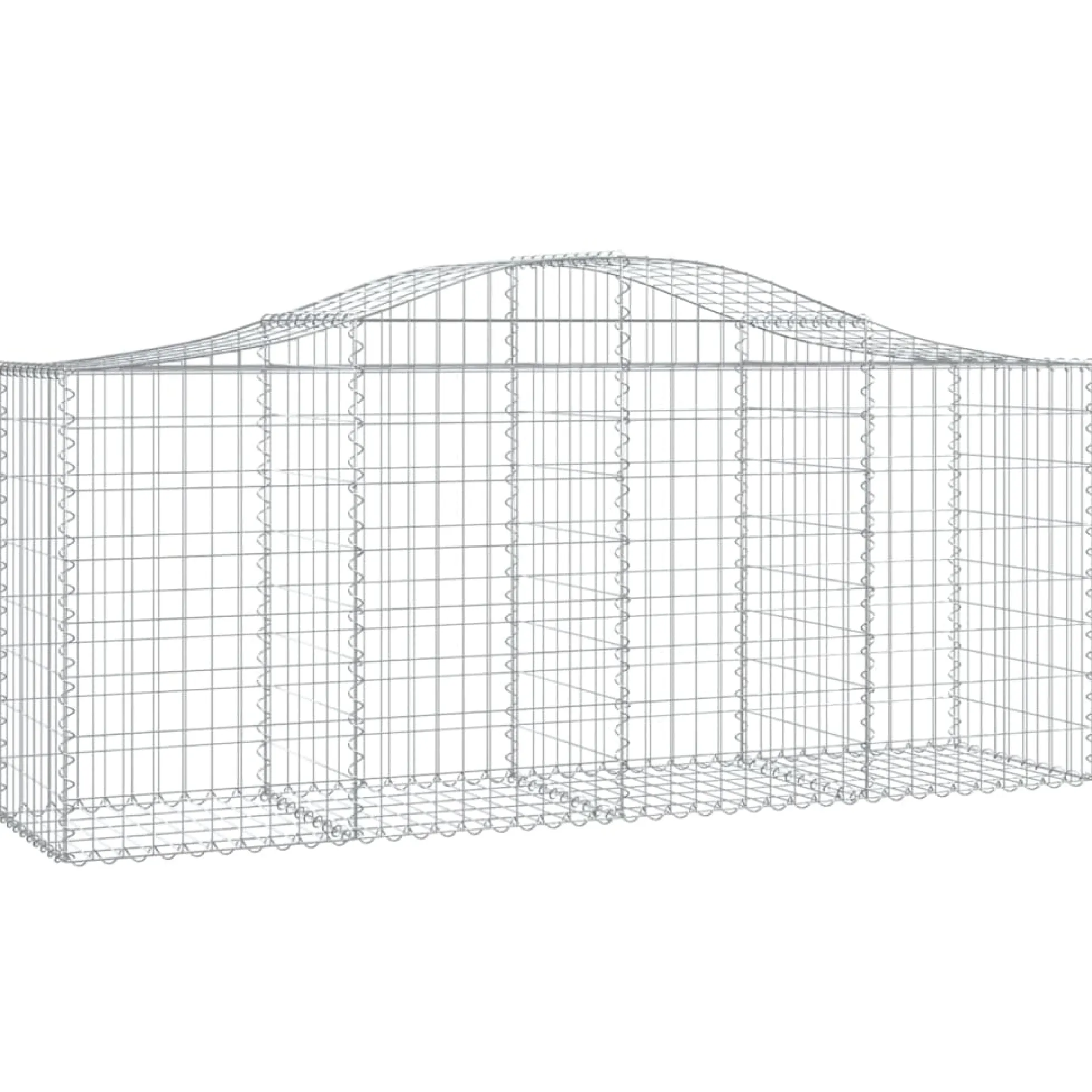 Cestas De Gaviones 13 Uds Forma De Arco Hierro 200x50x80/100 Cm
