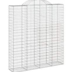 Cestas De Gaviones 14 Uds Forma De Arco Hierro 200x50x220/240cm