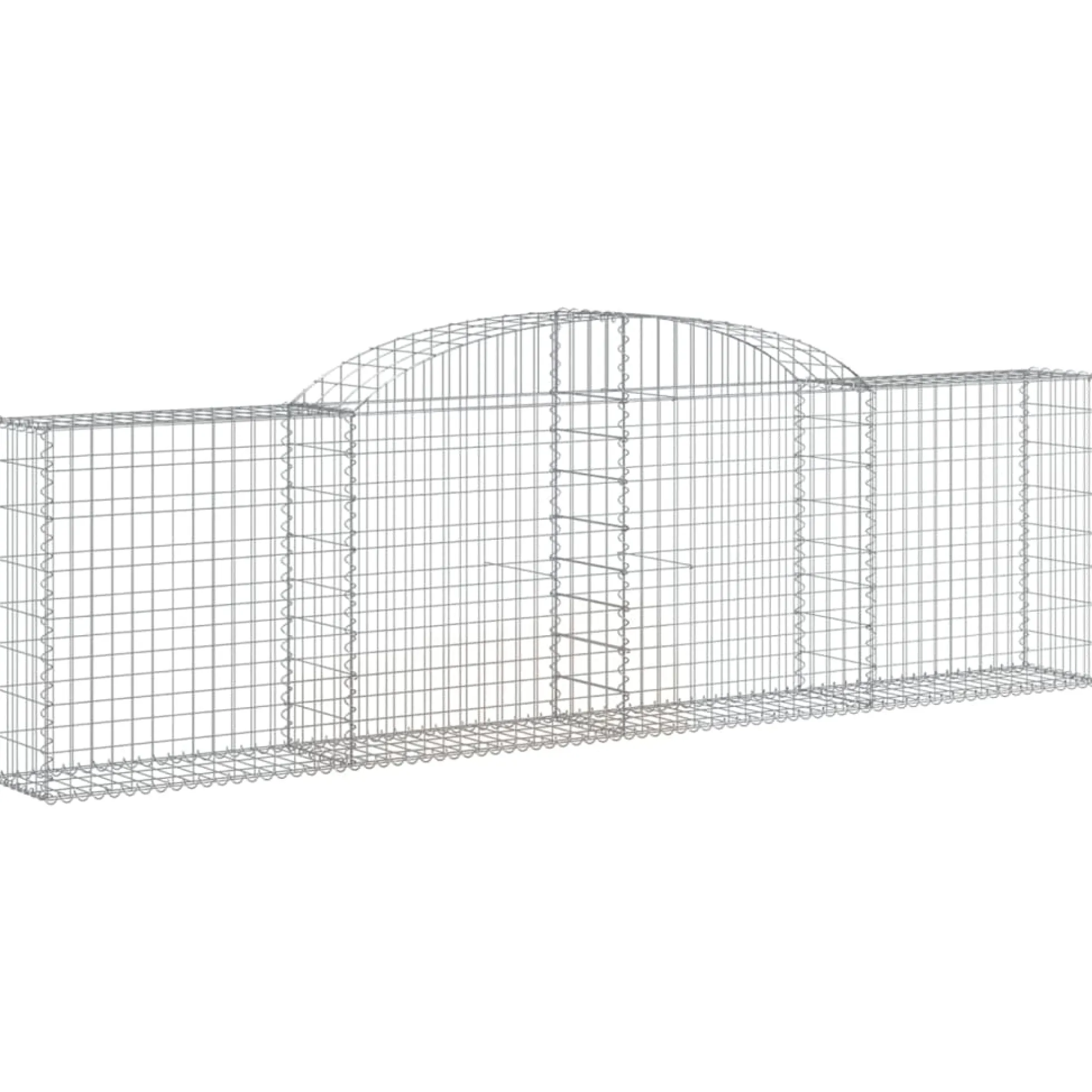 Cestas De Gaviones 10 Uds Forma De Arco Hierro 300x30x80/100 Cm