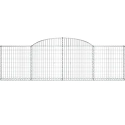 Cestas De Gaviones 10 Uds Forma De Arco Hierro 300x30x80/100 Cm