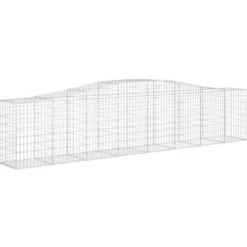 Cestas De Gaviones 2 Uds Forma De Arco Hierro 400x50x80/100 Cm
