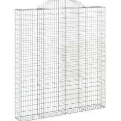 Cestas De Gaviones 4 Uds Forma De Arco Hierro 200x30x220/240 Cm
