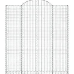 Cestas De Gaviones 4 Uds Forma De Arco Hierro 200x30x220/240 Cm
