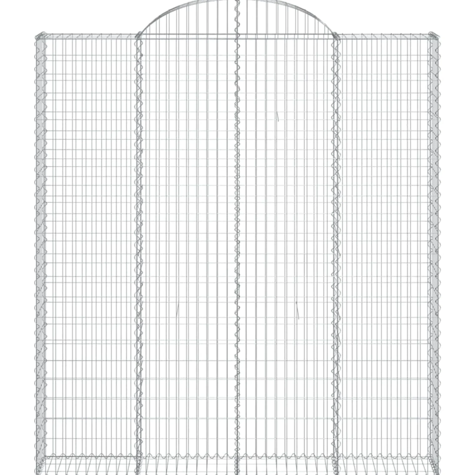 Cestas De Gaviones 4 Uds Forma De Arco Hierro 200x30x220/240 Cm