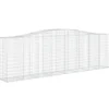 Cestas De Gaviones 2 Uds Forma De Arco Hierro 400x50x120/140 Cm