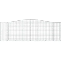 Cestas De Gaviones 2 Uds Forma De Arco Hierro 400x50x120/140 Cm