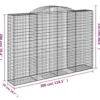 Cestas De Gaviones 10 Uds Forma De Arco Hierro 300x50x200/220cm