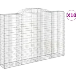 Cestas De Gaviones 10 Uds Forma De Arco Hierro 300x50x200/220cm
