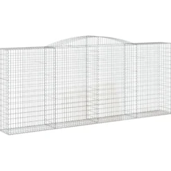 Cestas De Gaviones 4 Uds Forma De Arco Hierro 400x50x160/180 Cm
