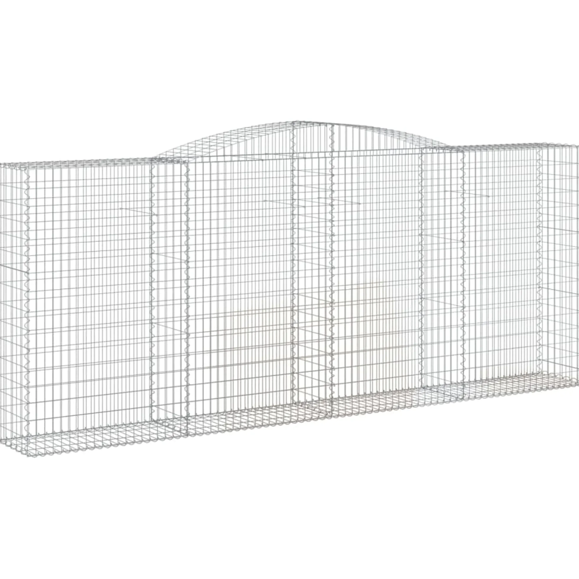 Cestas De Gaviones 4 Uds Forma De Arco Hierro 400x50x160/180 Cm